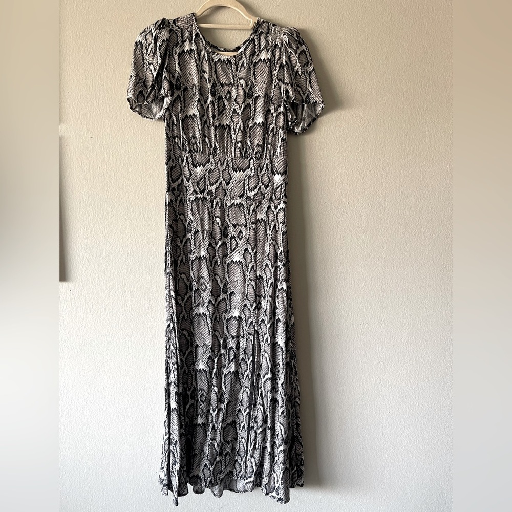 AFRM • snakeskin print slit dress •like new​